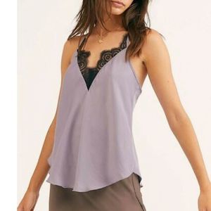 NWT Free People Starlight Cami in Silver Mauve